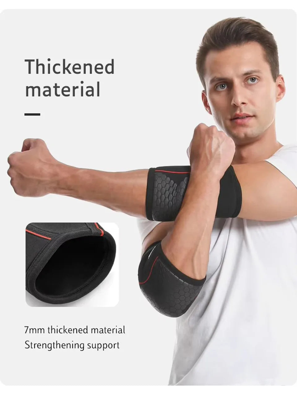 Cotoveleira Compressão Neoprene 7mm Par Musculação e Tênis - Foto 20