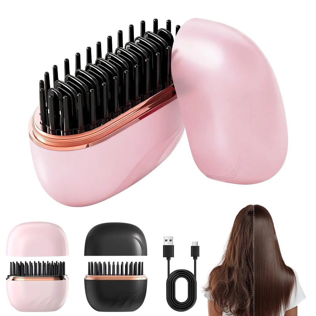 Mini Prancha Alisadora Sem Fio USB Recarregável Portátil 1