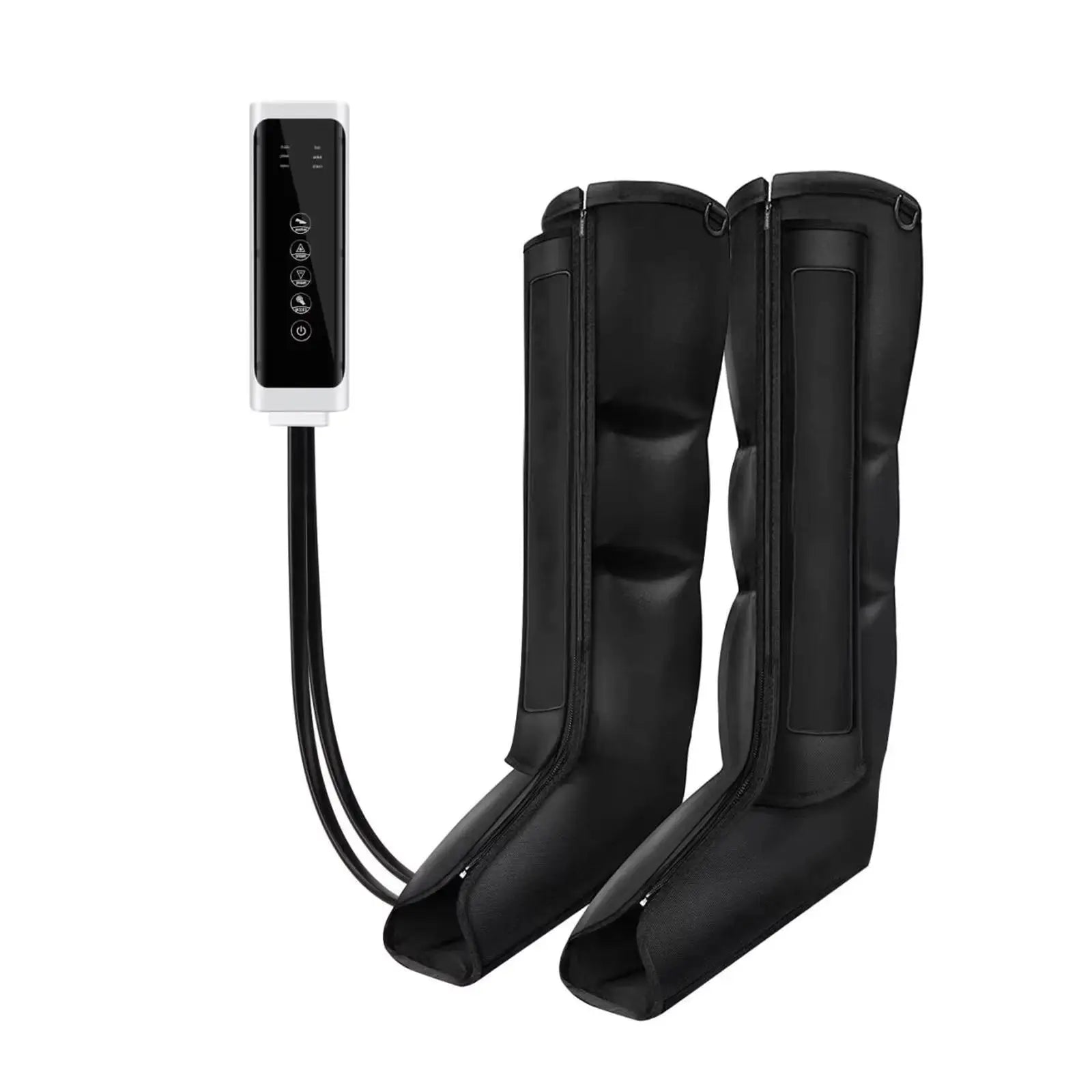 Bota pneumática pressoterapia drenagem linfática em fundo branco