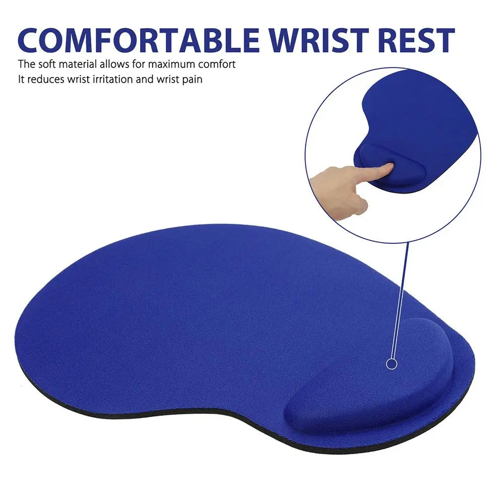 Mouse pad ergonômico com apoio de pulso em gel em fundo branco