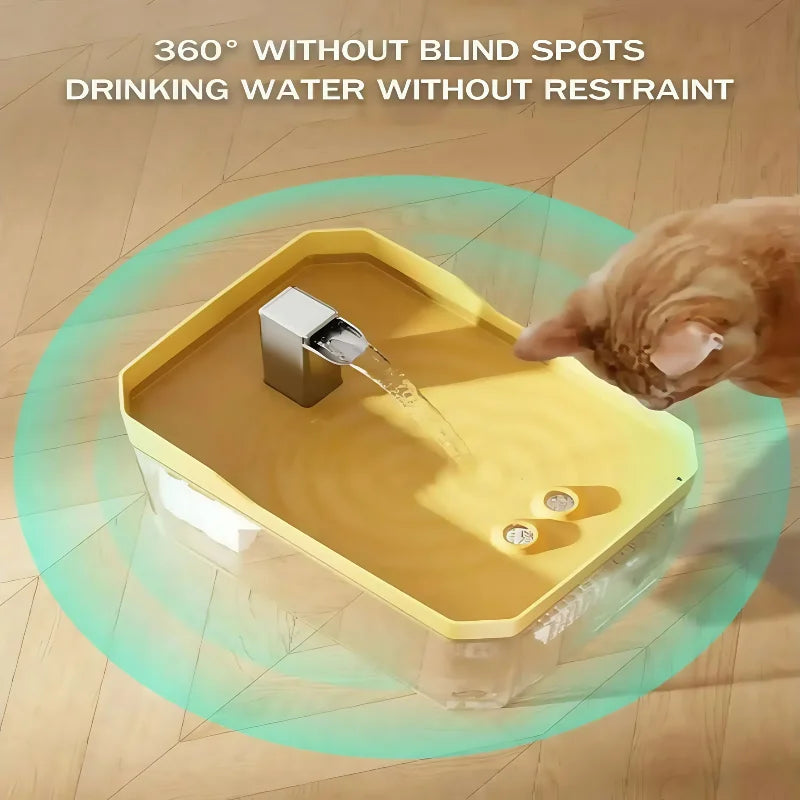Fonte bebedouro automático para gatos e cães USB com filtro em fundo branco