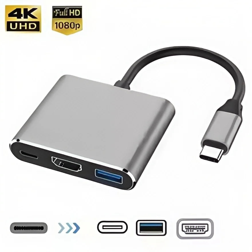Adaptador USB-C para HDMI 4K com Entrada USB 3.0 e Carga 1