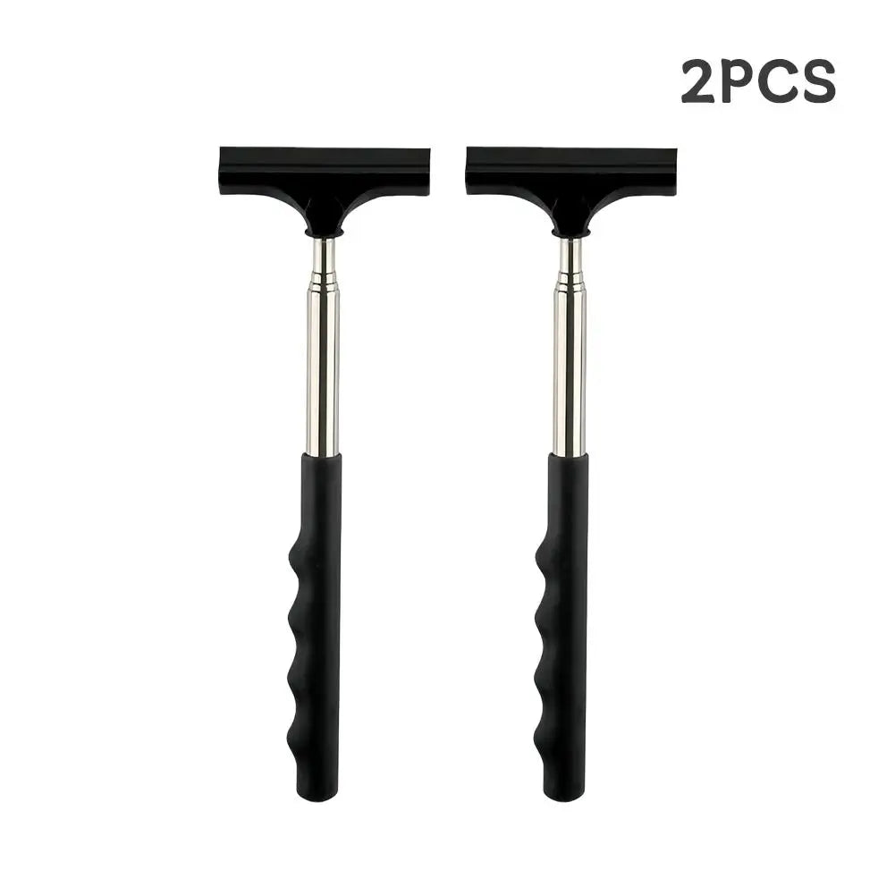 Limpador de para-brisa telescópico portátil com borracha antiarranhão em fundo branco