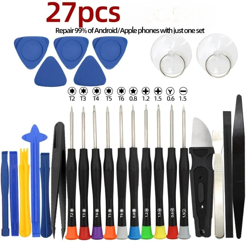 Kit de chave de precisão 34 em 1 para celular e eletrônicos em fundo branco