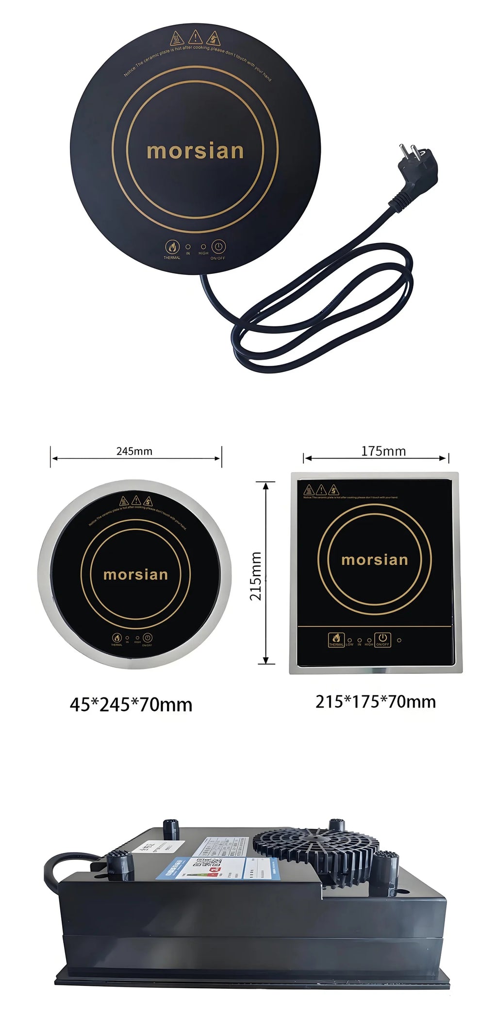 Cooktop de Indução Portátil 1200W Compacto para Camping Barco e Cozinha - Foto 7