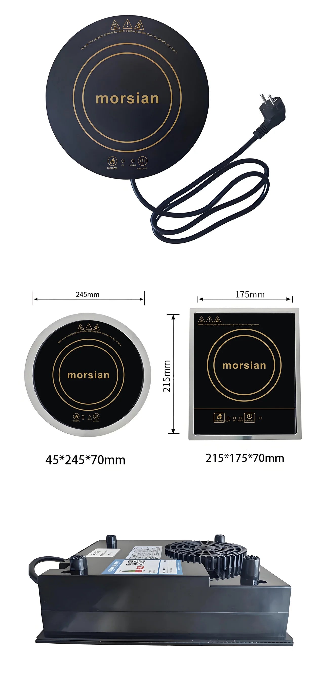 Cooktop de Indução Portátil 1200W Compacto para Camping Barco e Cozinha - Foto 7