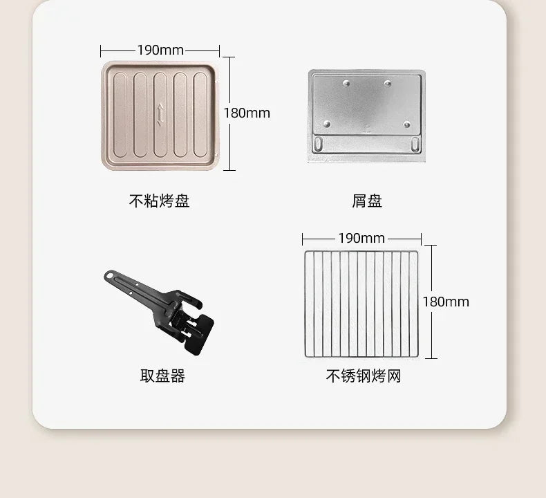 Forno Elétrico Retrô 12L Multifuncional com Timer e Controle de Temperatura - foto 32