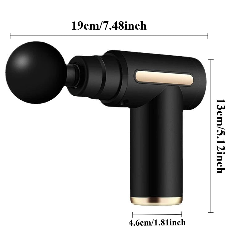 Pistola Massagem Percussão Mini Portátil Recarregável USB 6