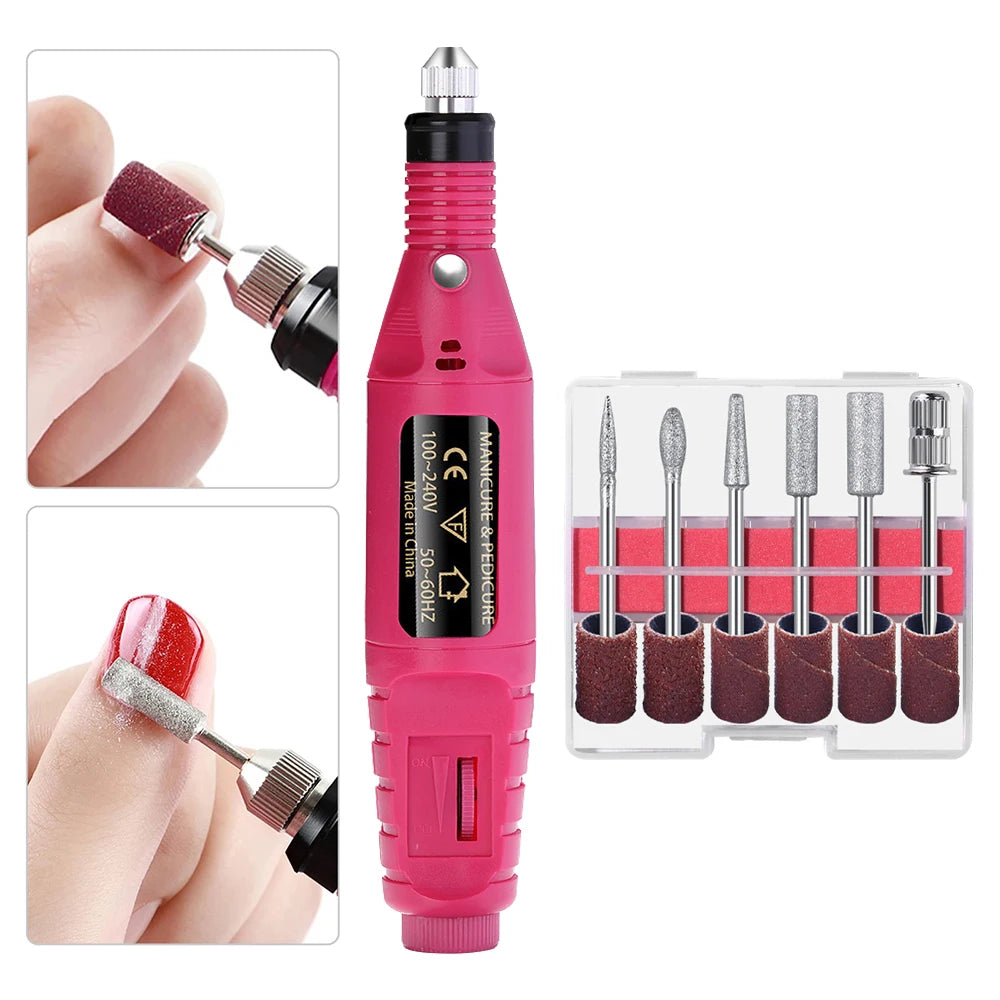 Kit Manicure Pedicure Elétrico com Lixas Intercambiáveis 8