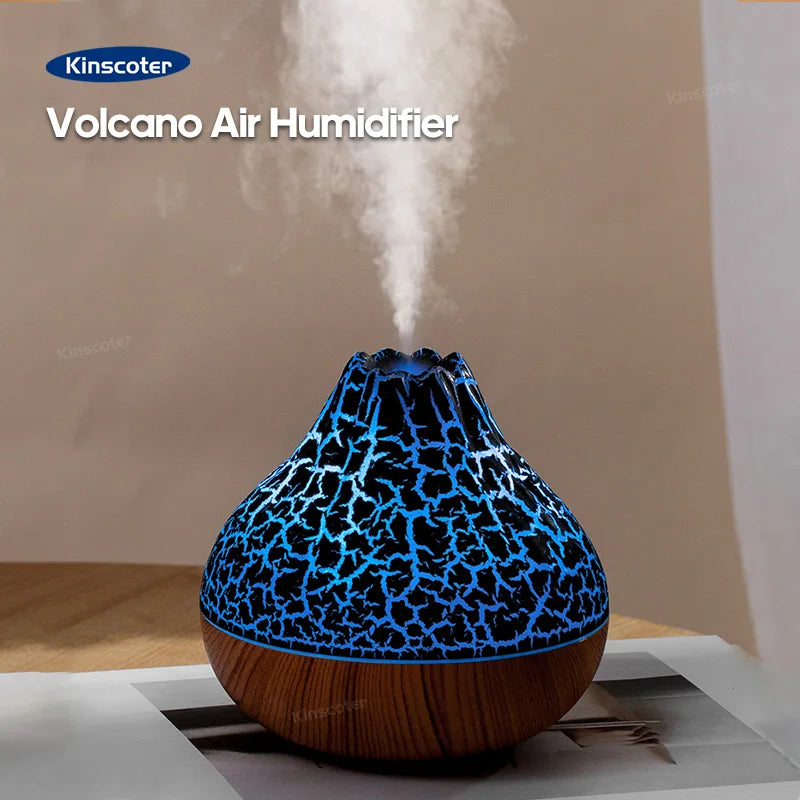 Umidificador de Ar Vulcão 300ml USB com Luz Ambiente - Foto 2