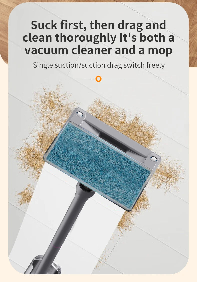Aspirador vertical sem fio 15000Pa portátil 2 em 1 em fundo branco