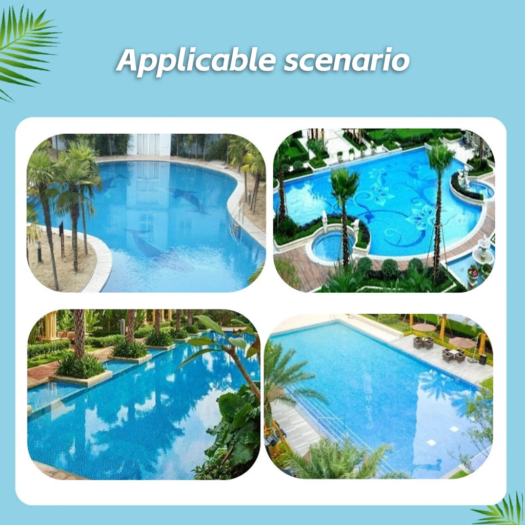 Robô limpador de piscina automático sem fio em fundo branco