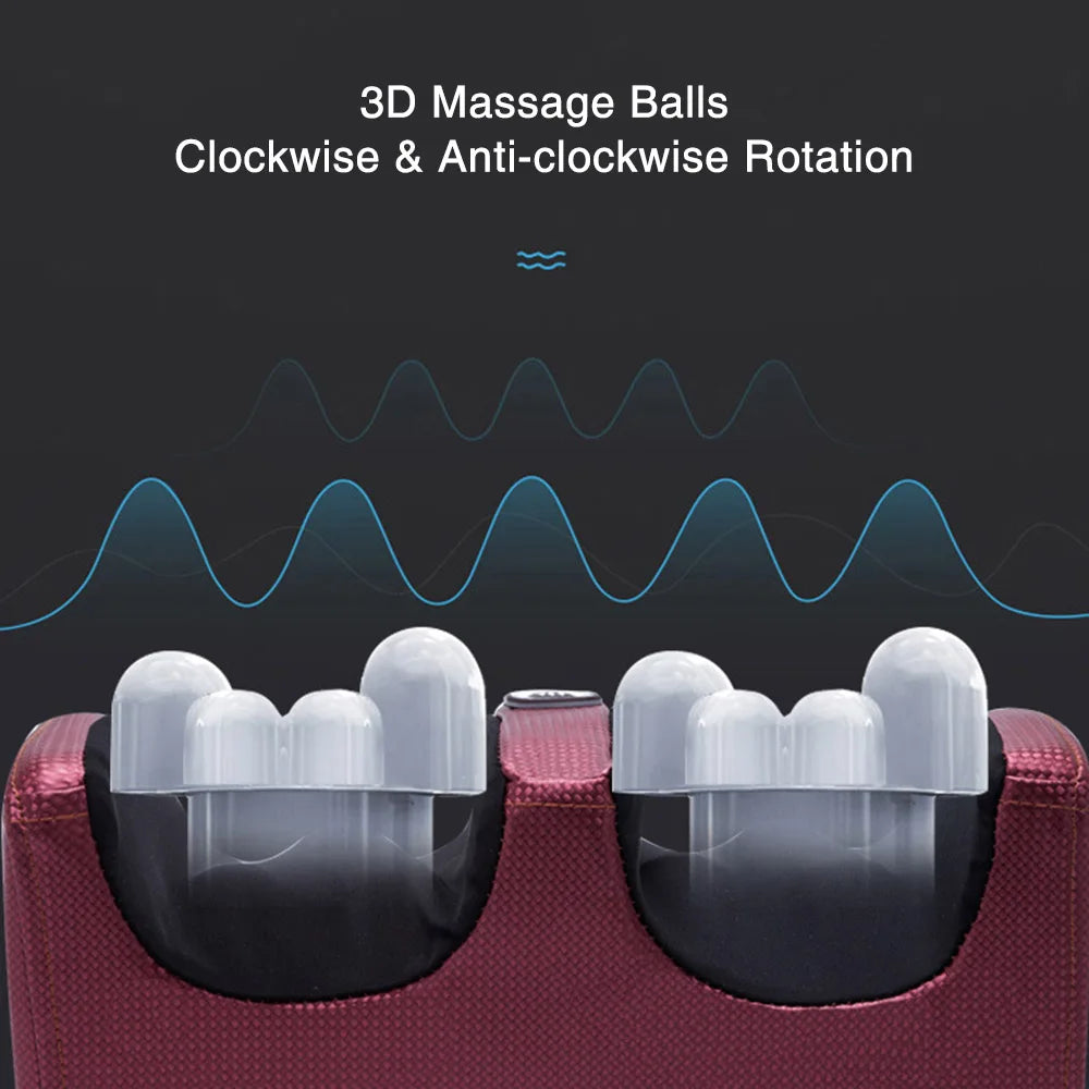 Massageador shiatsu elétrico para pés com aquecimento em fundo branco