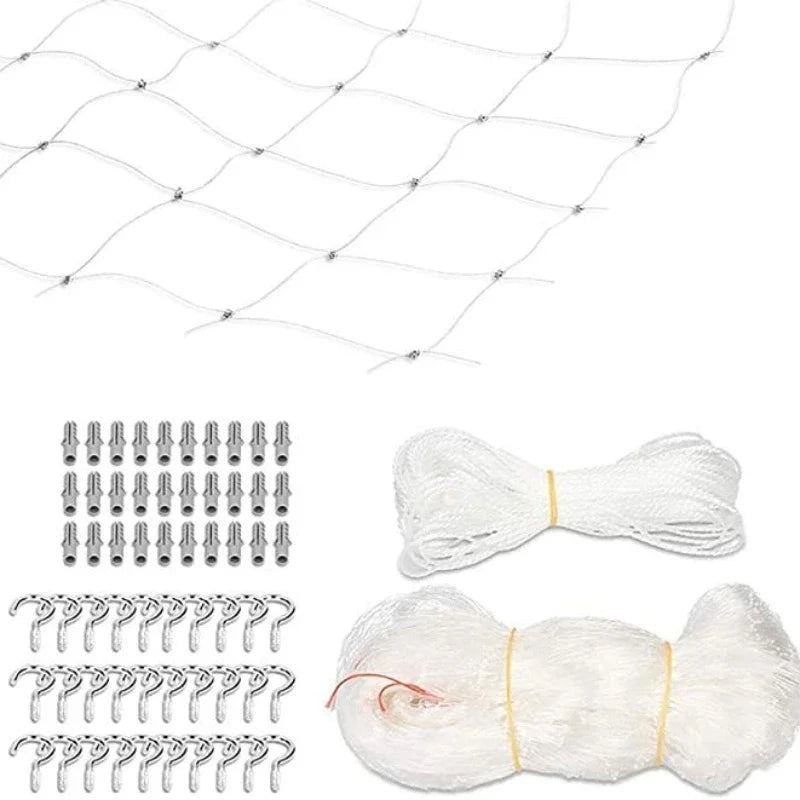 Rede proteção janela antiqueda pet em fundo branco