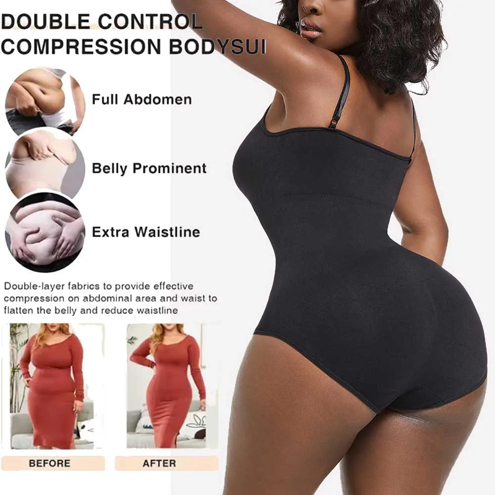 Body Modelador Feminino Redutor Abdômen Alça Ajustável 2