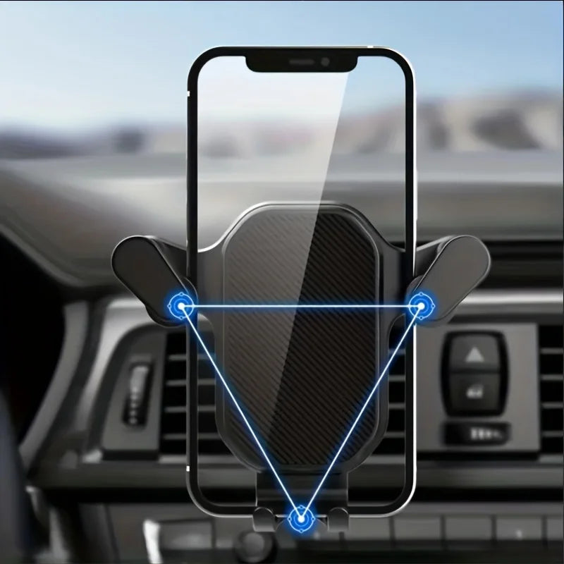 Suporte veicular de celular para saída de ar em fundo branco