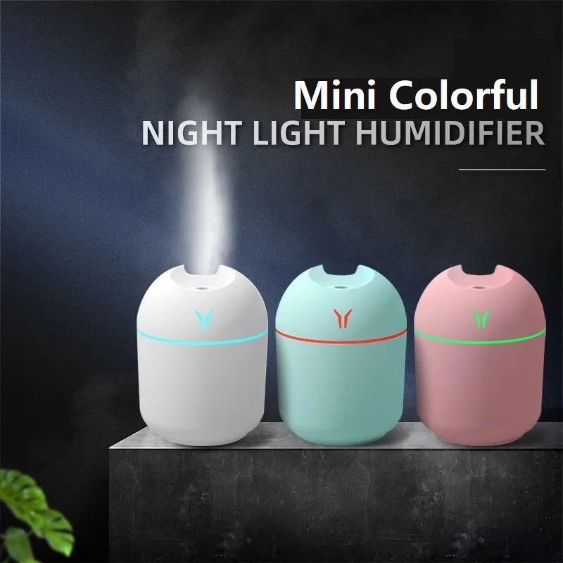 Umidificador Aromatizador USB Mini 250ml LED 7 Cores 7