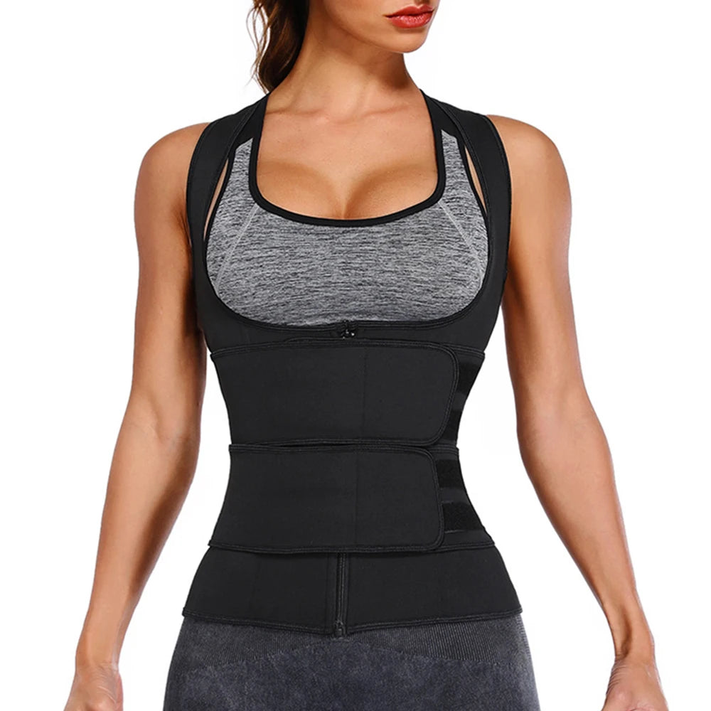 Cinta modeladora emagrecedora em neoprene feminina em fundo branco