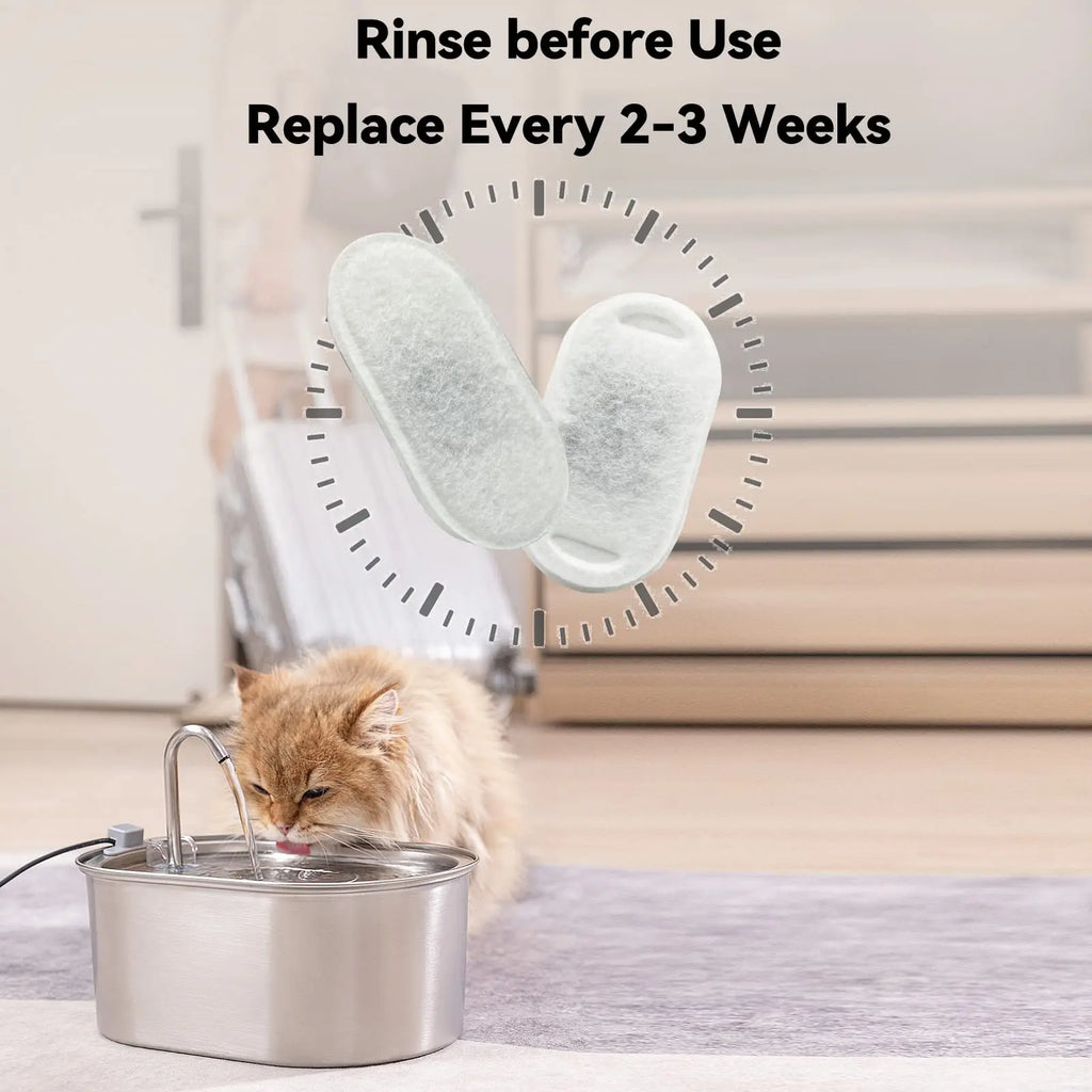 Fonte bebedouro aço inox para gatos e cães 3.2 litros em fundo branco