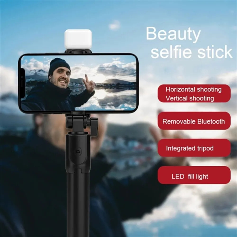 Tripé Selfie Bluetooth com Controle Remoto e Luz LED Ring 5