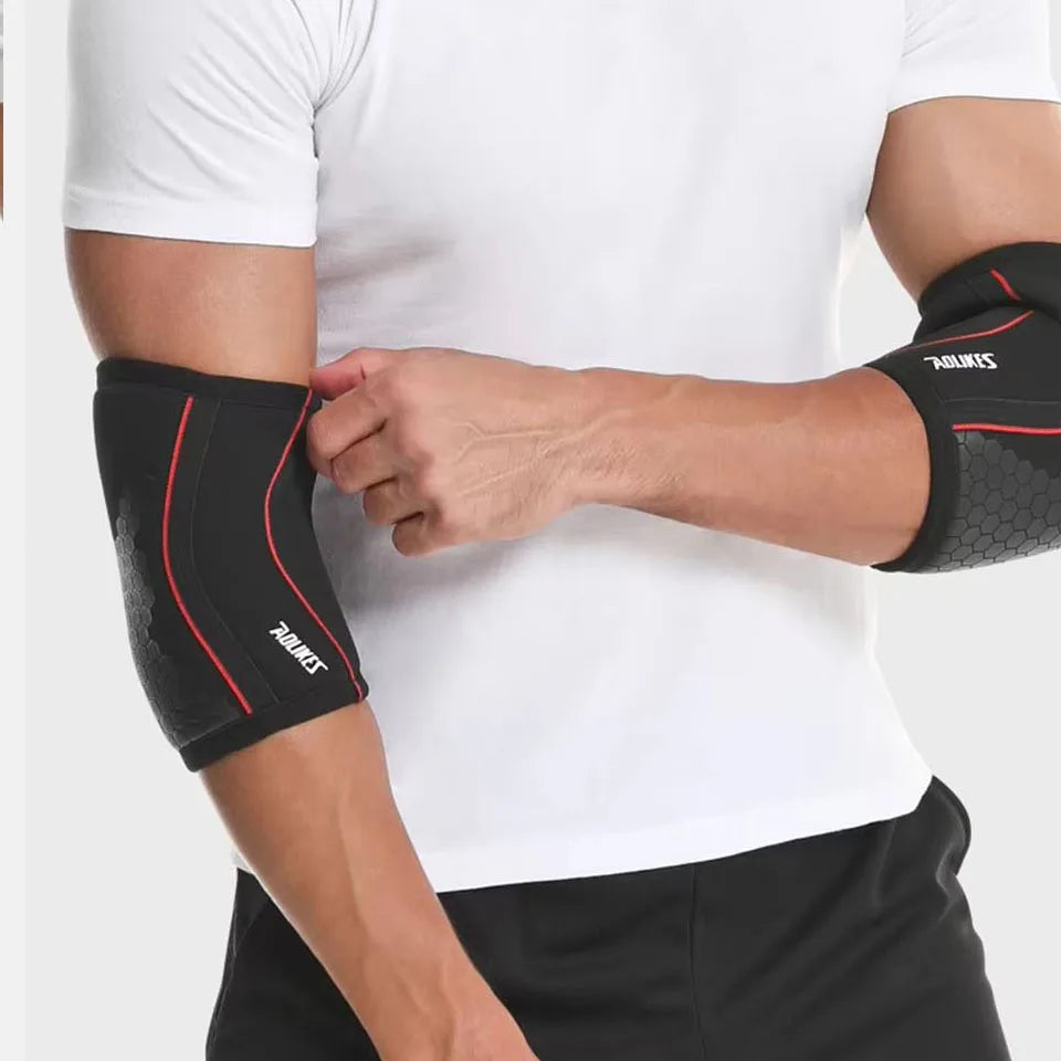 Cotoveleira Compressão Neoprene 7mm Par Musculação e Tênis 6
