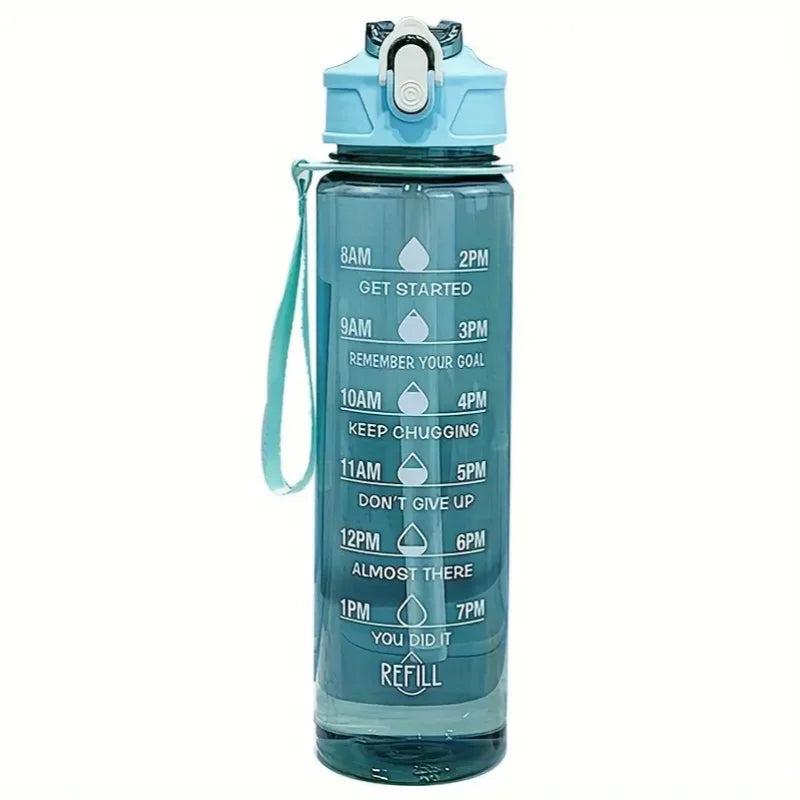Garrafa de água squeeze 800ml academia esporte em fundo branco