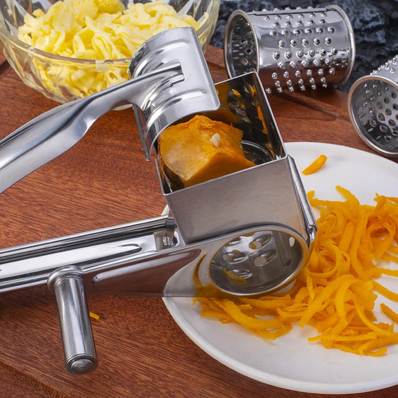 Ralador Rotativo Manual Inox 3 Cilindros para Queijo e Legumes - Foto 13
