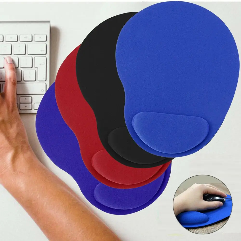 Mouse pad ergonômico com apoio de pulso em gel em fundo branco