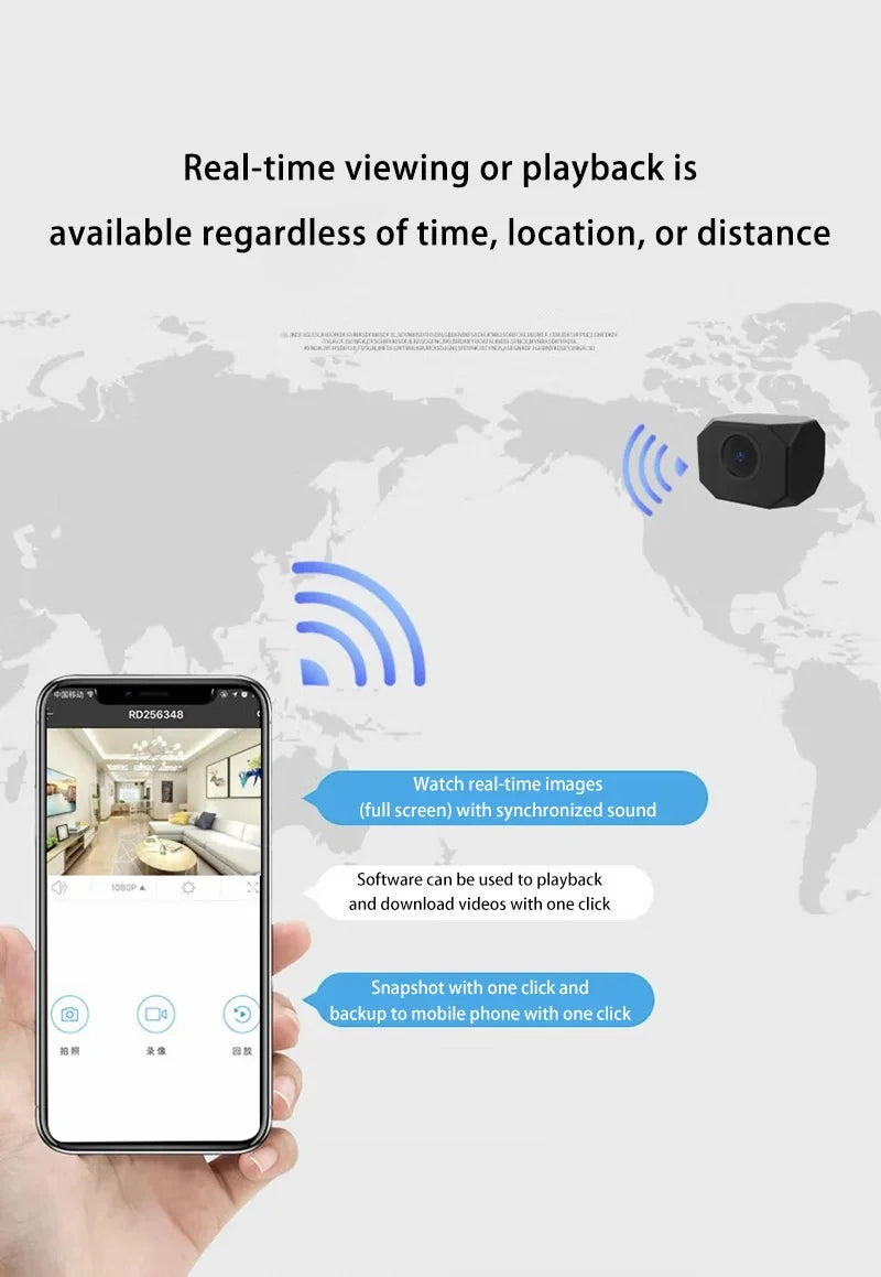Câmera de segurança WiFi 4K para casa em fundo branco