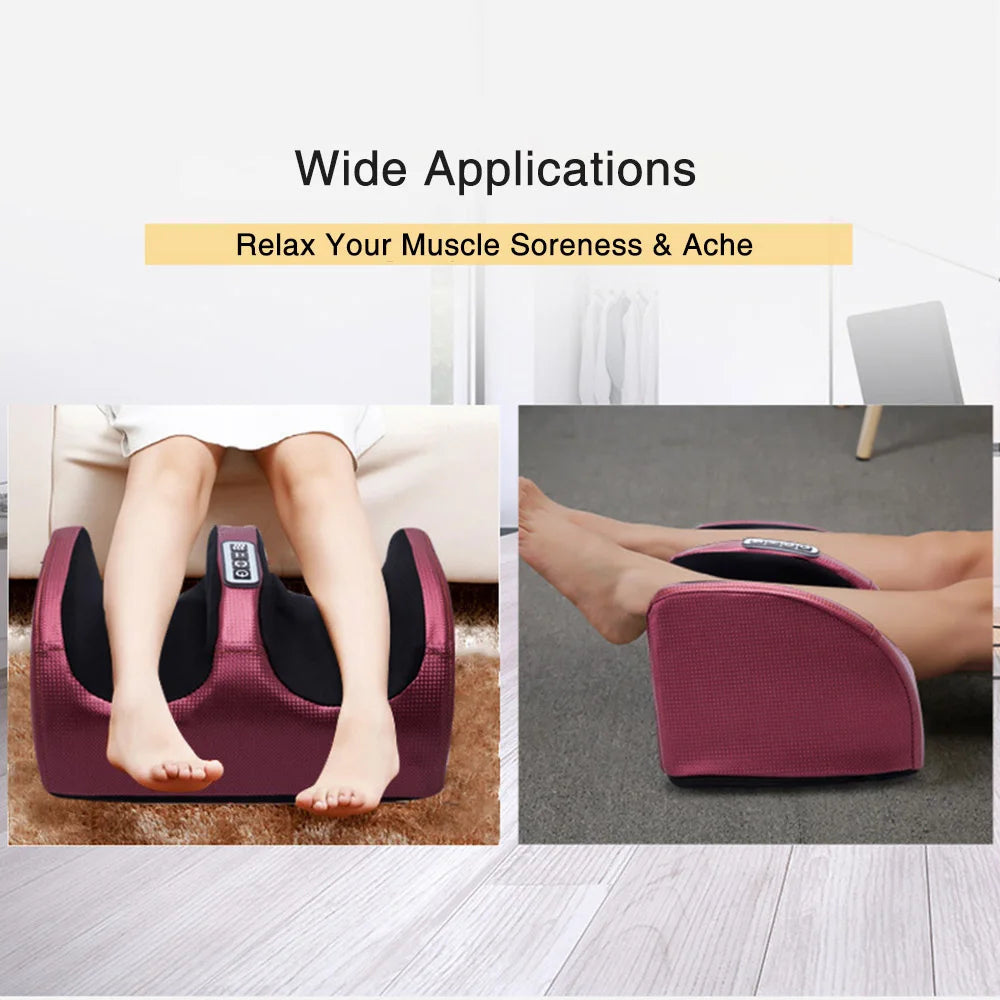 Massageador shiatsu elétrico para pés com aquecimento em fundo branco