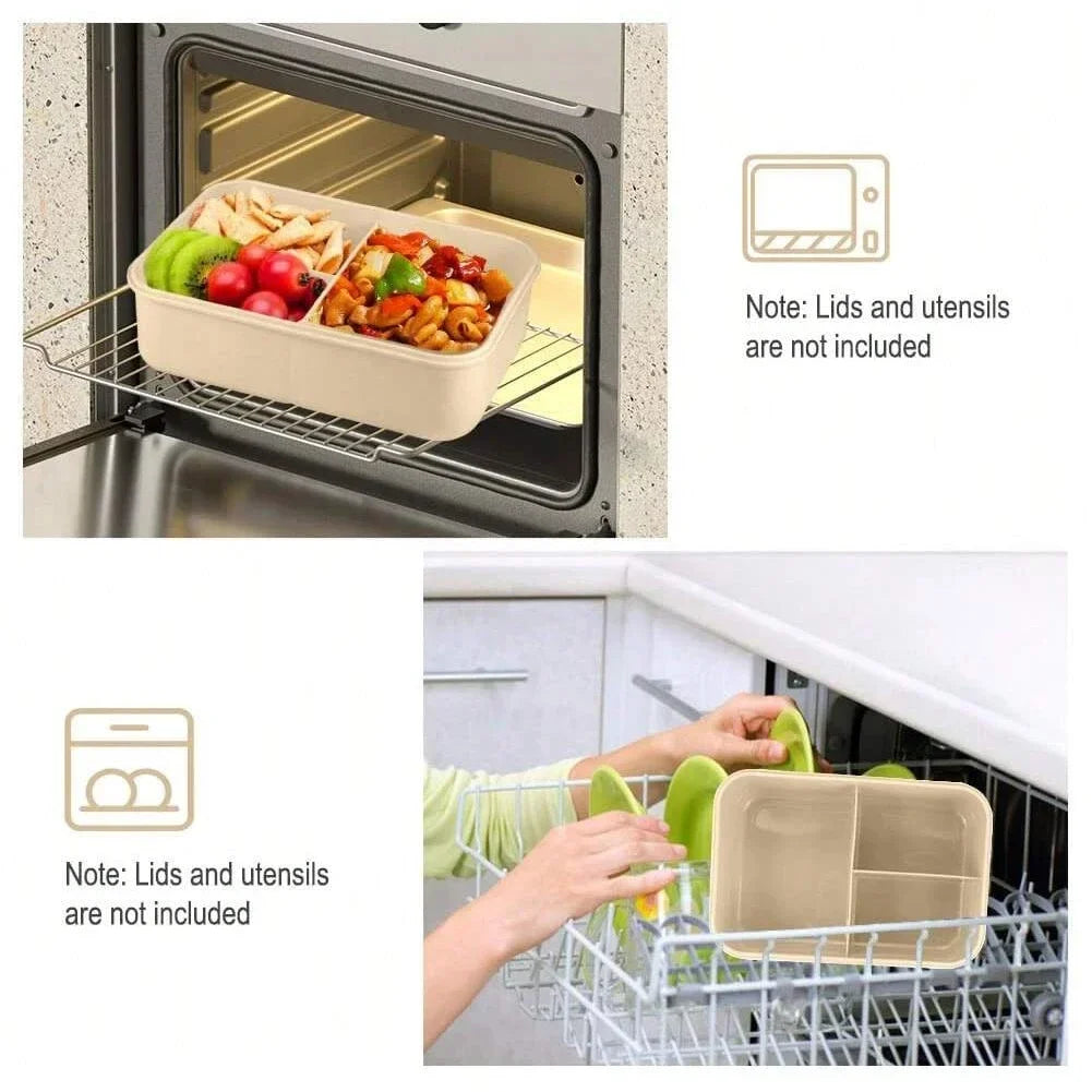 Marmita bento box adulto com 4 compartimentos em fundo branco