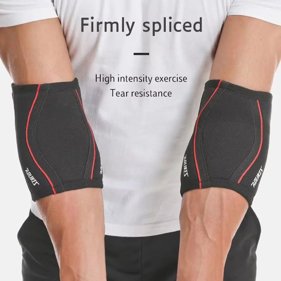 Cotoveleira Compressão Neoprene 7mm Par Musculação e Tênis 4