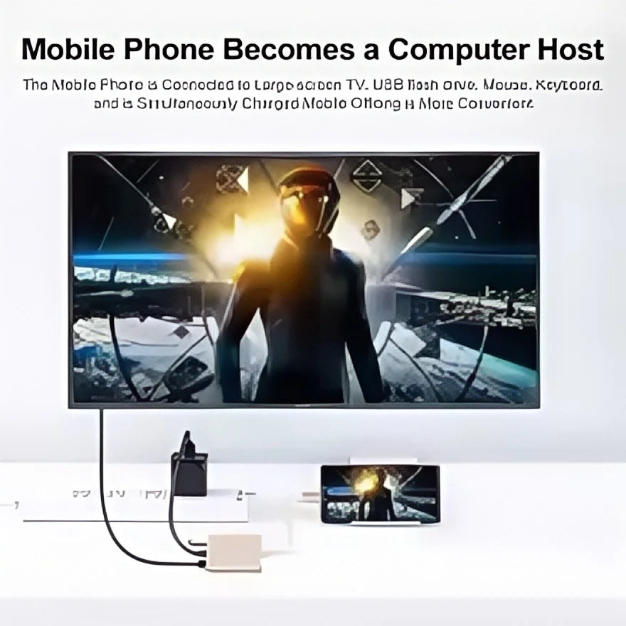Adaptador USB-C para HDMI 4K com Entrada USB 3.0 e Carga 4