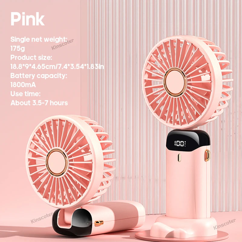 Mini Ventilador de Pescoço Dobrável 5 Velocidades USB - foto 33
