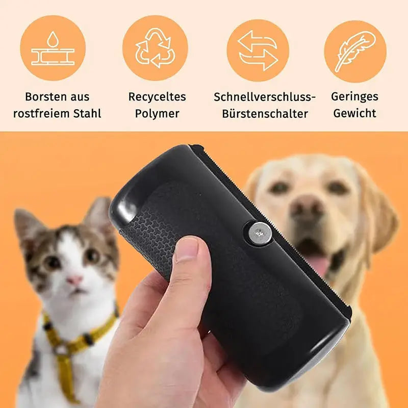Escova profissional desembaraçadora para cães e gatos em fundo branco