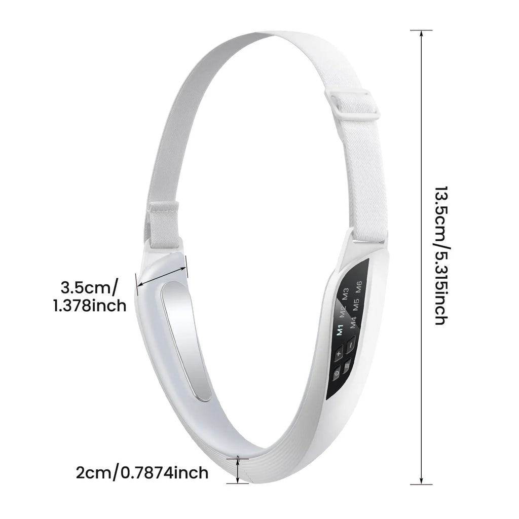 Massageador facial EMS microcorrente para lifting em fundo branco