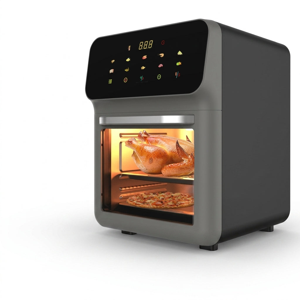 Fritadeira Elétrica Air Fryer 12L com Tela Digital Touch e Sem Óleo em fundo branco