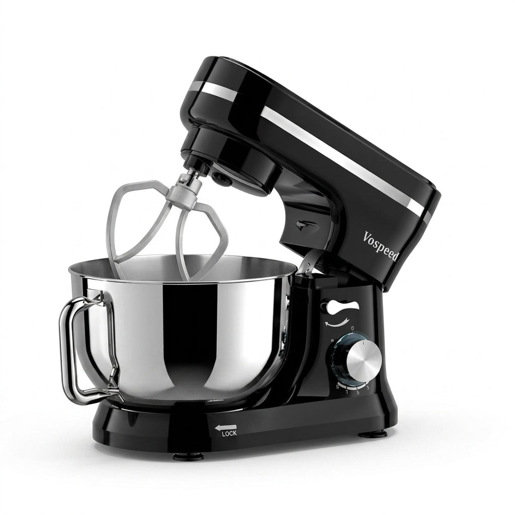 Batedeira Planetária Profissional 1000W 8 Velocidades com Tigela de 5L em fundo branco