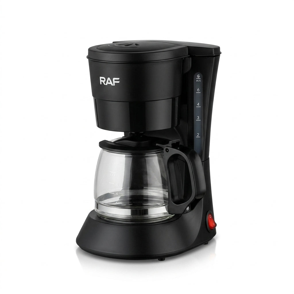 Cafeteira Elétrica de Filtro Automática com Jarra de Vidro e Função Aquecimento em fundo branco