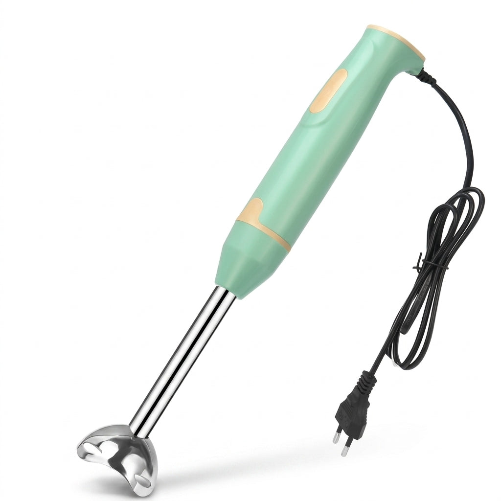 Mixer de Mão Elétrico 2 em 1 com Haste Inox Triturador em fundo branco