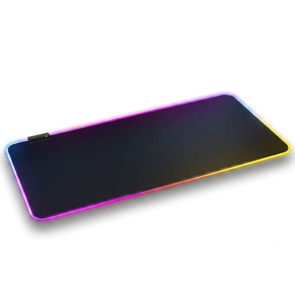 Mousepad Gamer RGB LED Grande Antiderrapante para Teclado em fundo branco