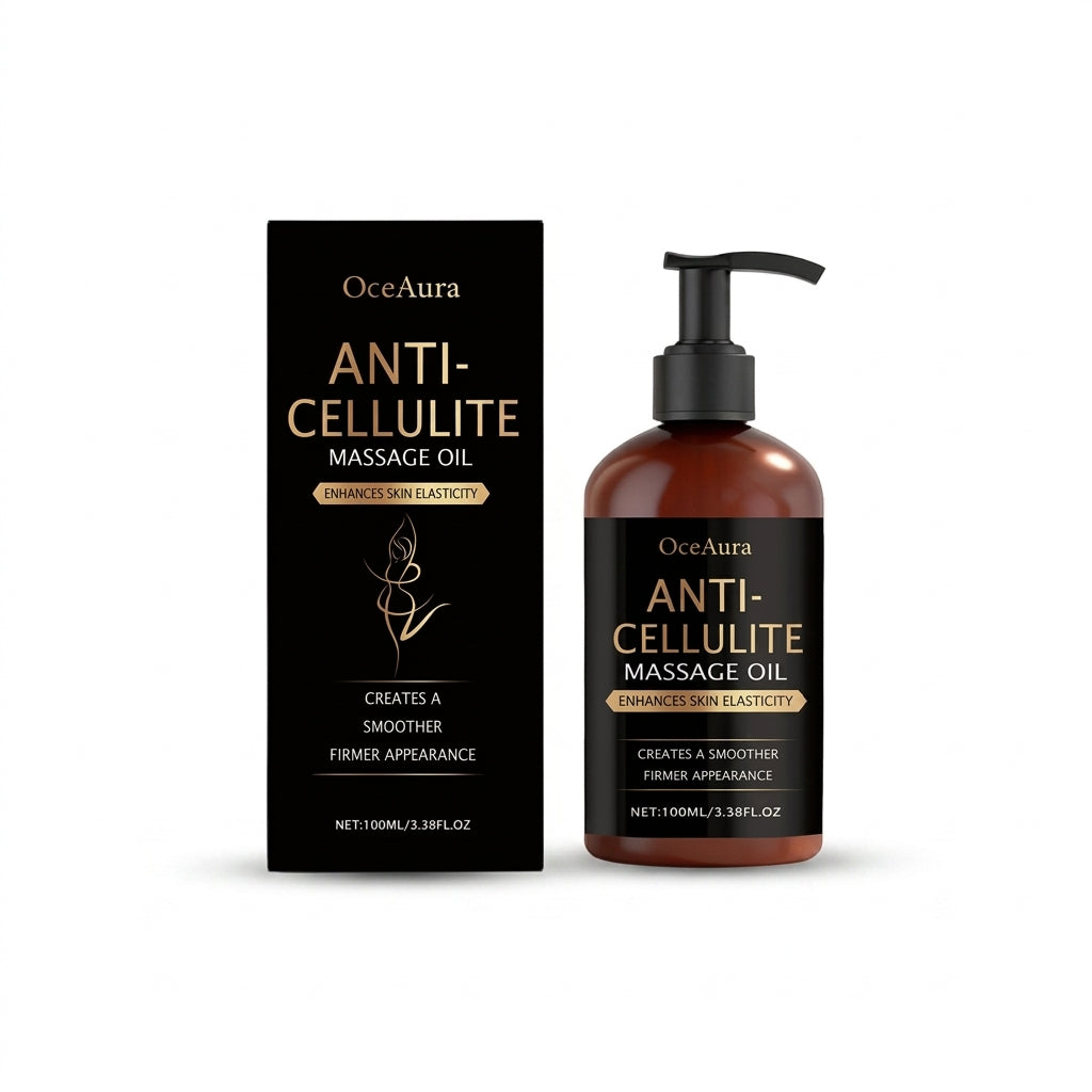 Óleo Corporal Firmador Anticelulite Massagem Redutor em fundo branco