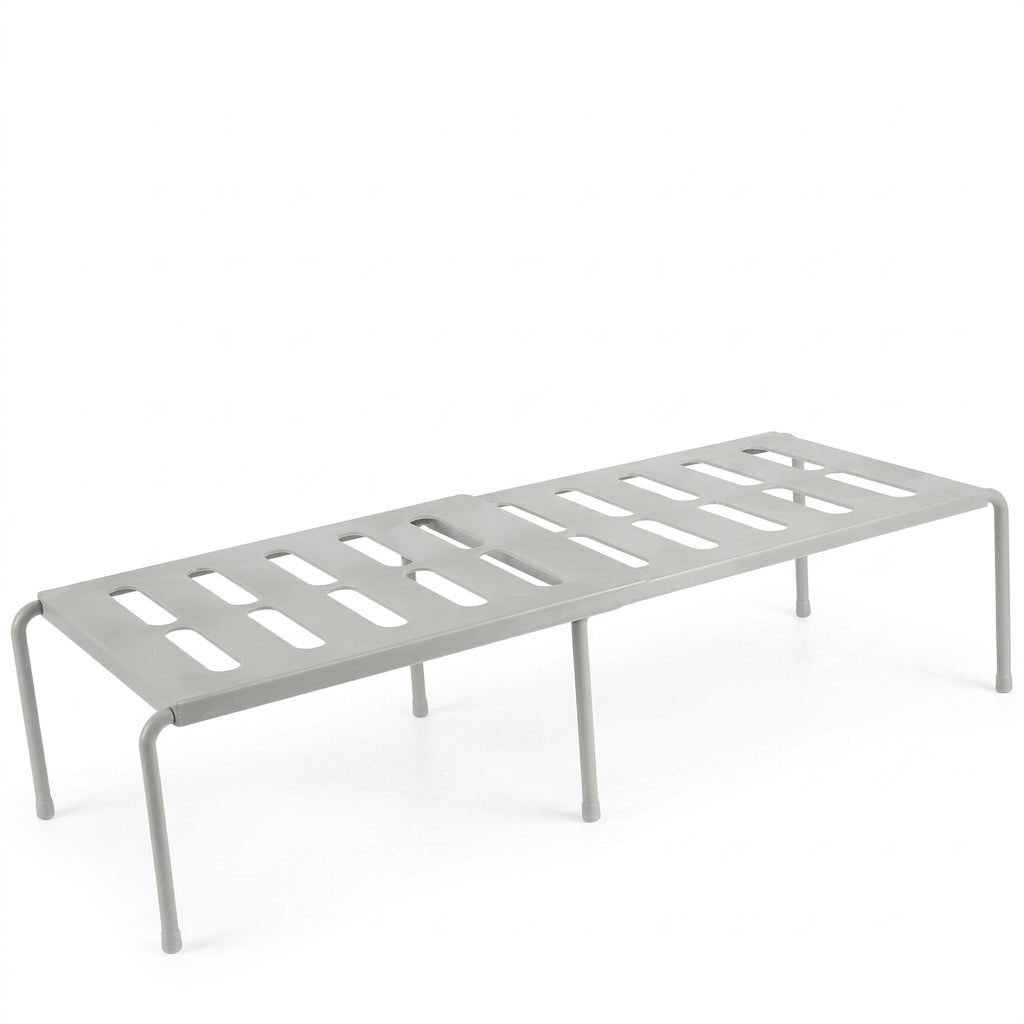 Prateleira Expansível Cozinha Organizador Temperos Dupla Camada em fundo branco